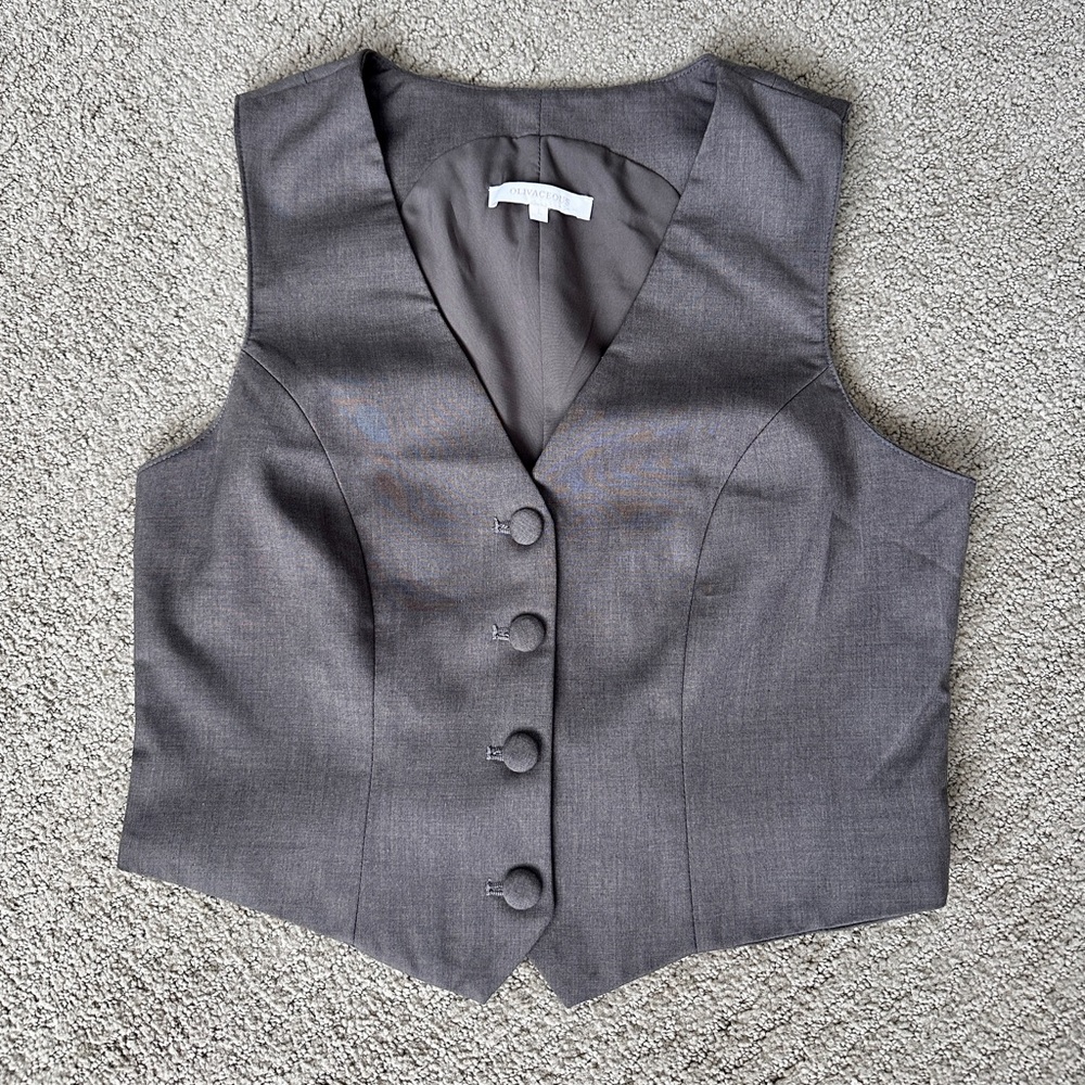 Olivaceous Women’s Charcoal Gray Vest